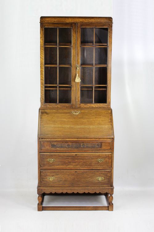 Oak Bureau Bookcase