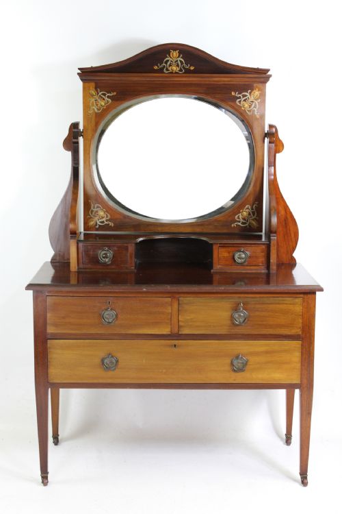Edwardian Arts & Crafts Mahogany Dressing Table