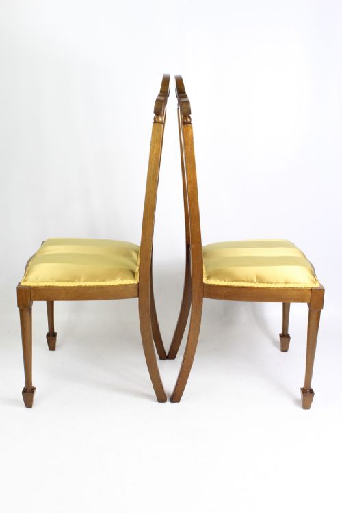 fig 1. Pair Antique Edwardian Mahogany Side Chairs