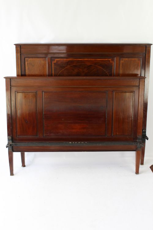 fig 1. Victorian Mahogany & Inlaid Double Bed