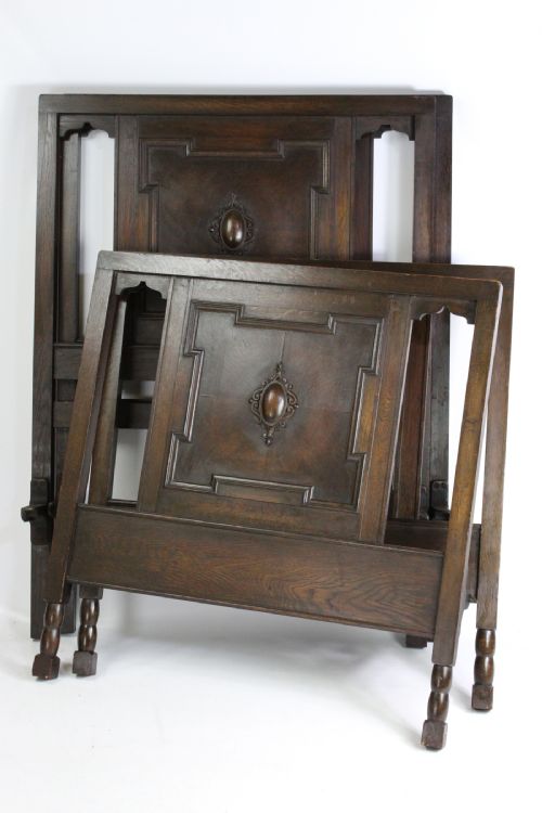 Pair of Oak Single Beds