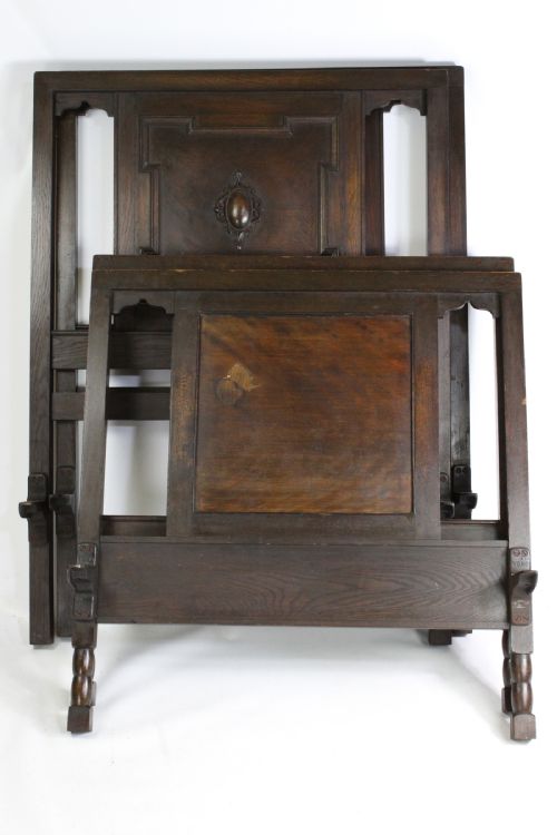 fig 2. Pair of Oak Single Beds 