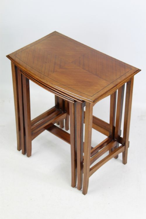 fig 1. Edwardian Nest of 3 Mahogany Tables