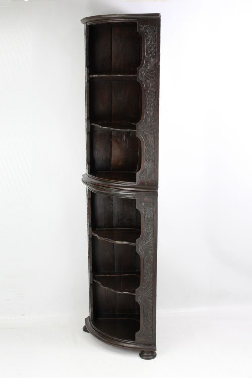 fig 1. Victorian Gothic Oak Standing 6FT Corner Unit
