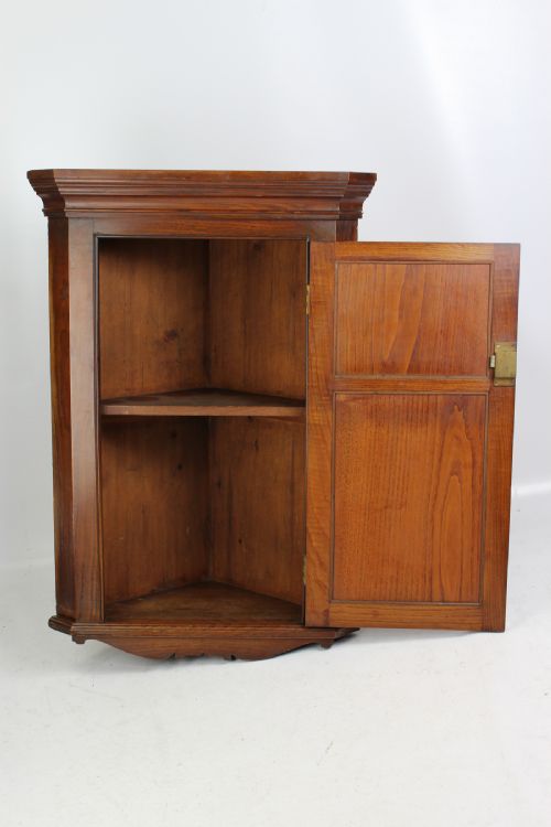 fig 1. Small Antique Victorian Walnut Corner Cupboard