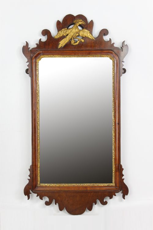 Georgian Mahogany Fretwork Mirror with Lord Mayor of London Label