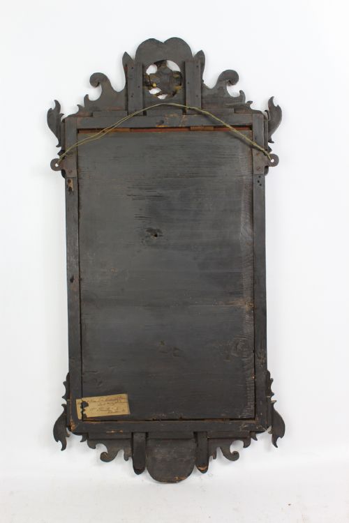 fig 1. Georgian Mahogany Fretwork Mirror with Lord Mayor of London Label