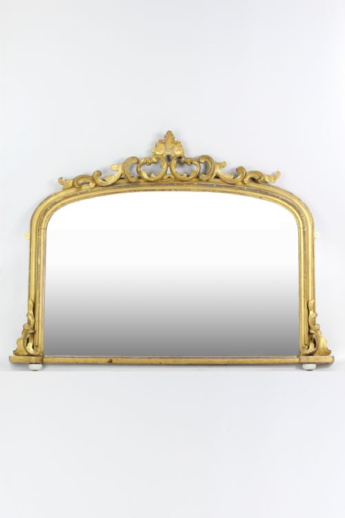 Antique Victorian Gilt Overmantle (Overmantel) Mirror