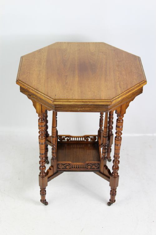 Small Victorian Arts & Crafts Side Wine Lamp Table