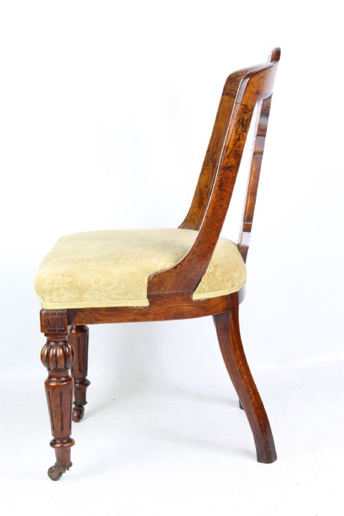 fig 2. Antique Victorian Oak Desk Chair with Label