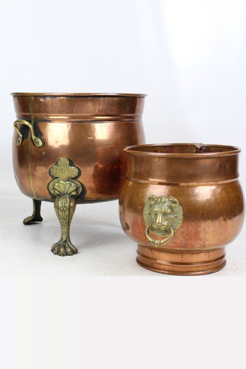 Copper & Brass Log Bin & Kindling Bucket