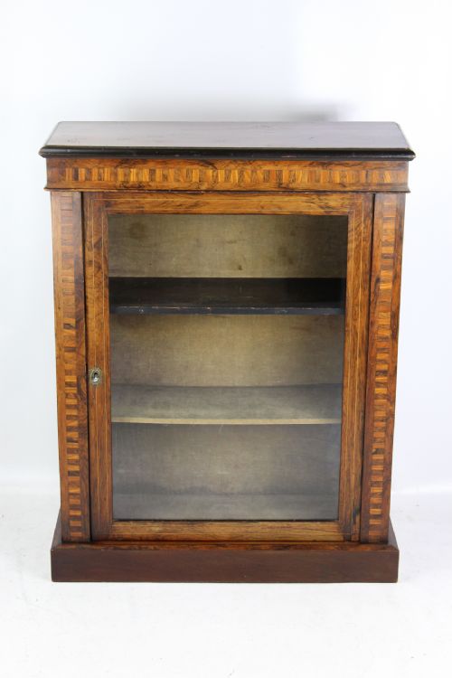 fig 1. Victorian Walnut Pier Cabinet Bookcase