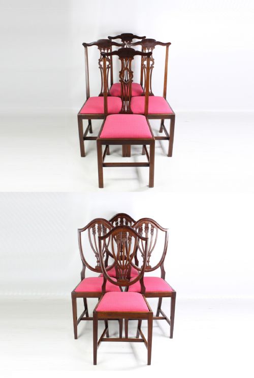 Harlequin Set of 8 Edwardian Mahogany Dining Chairs