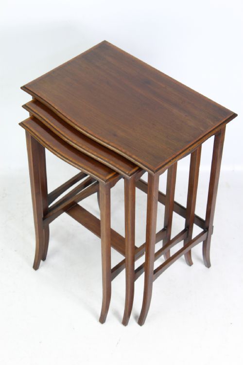 Edwardian Mahogany Nest of 3 Coffee Tables