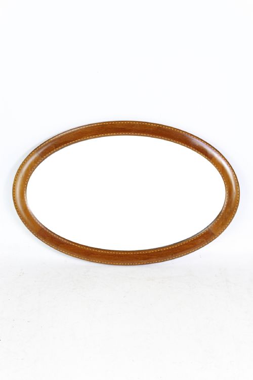 fig 1. Edwardian Mahogany & Inlaid Oval Wall Mirror