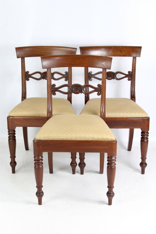 Set of 3 Victorian Mahogany Dining Chairs