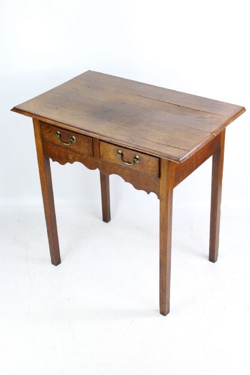 fig 1. Small Georgian Oak Lowboy 18th Century George III Side Table