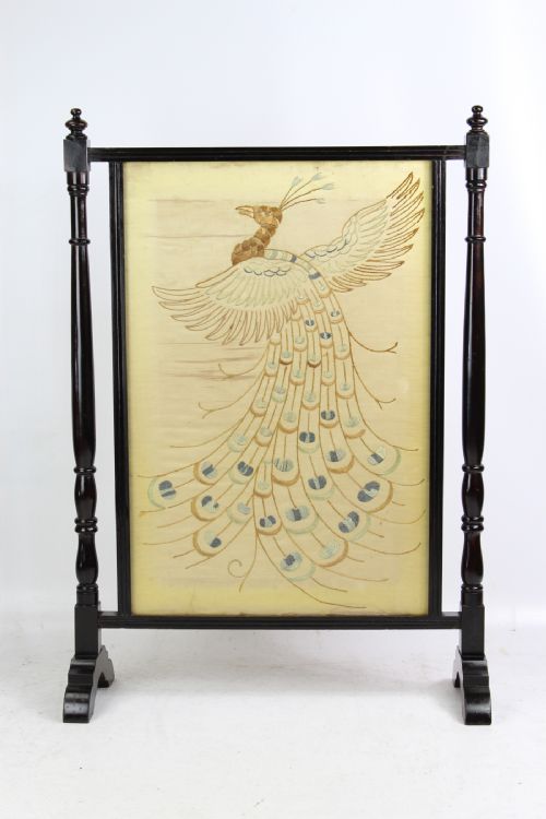 Victorian Aesthetic Movement Fire Screen