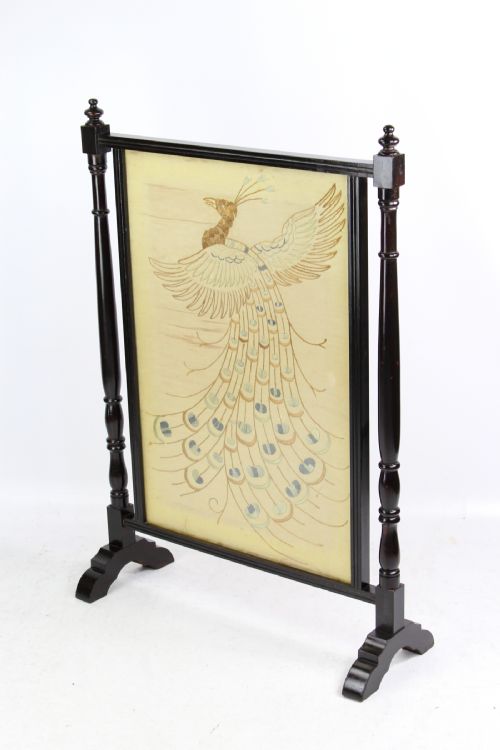fig 1. Victorian Aesthetic Movement Fire Screen
