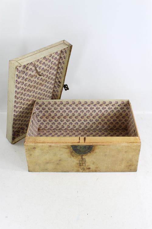 fig 1. Antique Chinese Parchment Trunk
