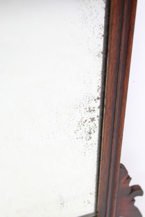 fig 1. Small Georgian Mahogany Fretwork Mirror 18th Century George III Pier Glass