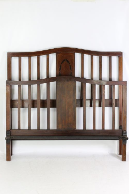 fig 1. Edwardian Mahogany & Inlaid Double Bed