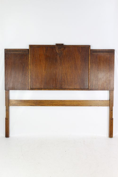 Art Deco Oak Headboard