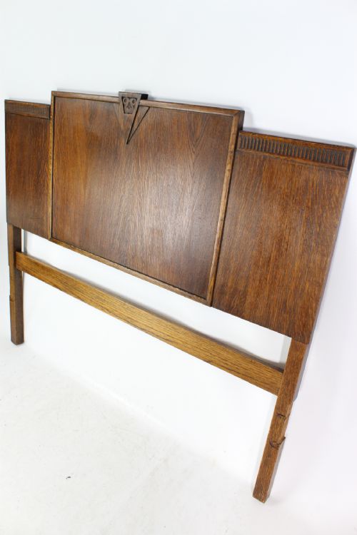 fig 1. Art Deco Oak Headboard