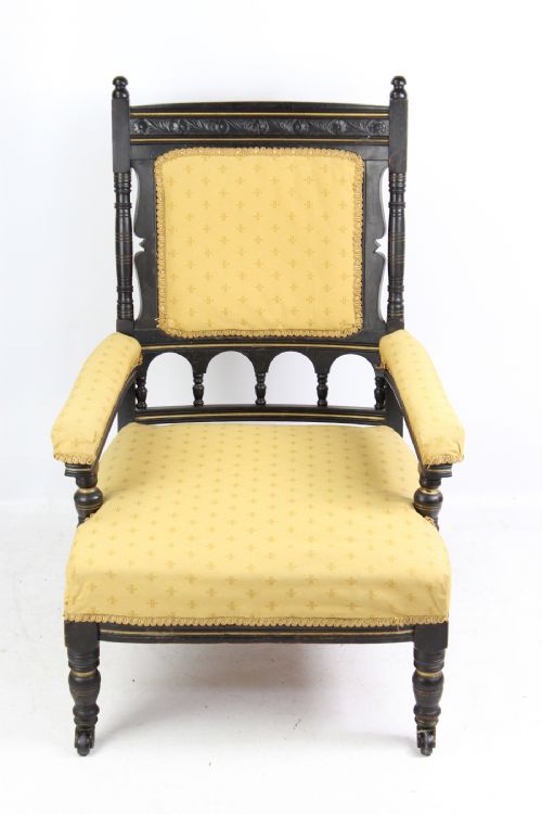 fig 1. Victorian Aesthetic Movement Armchair Manner of Gillows