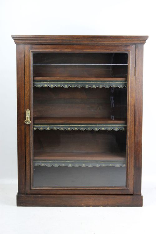 Victorian Oak Bookcase 19th Century Pier Display Cabinet