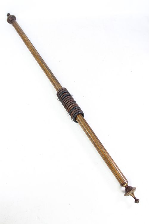 fig 1. Large Antique Victorian Gilt Oak Curtain Pole (7Ft4)