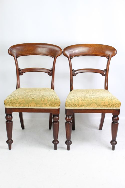 fig 1. Pair Antique Victorian Mahogany Chairs