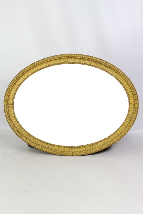 19th Century English Giltwood Oval Mirror