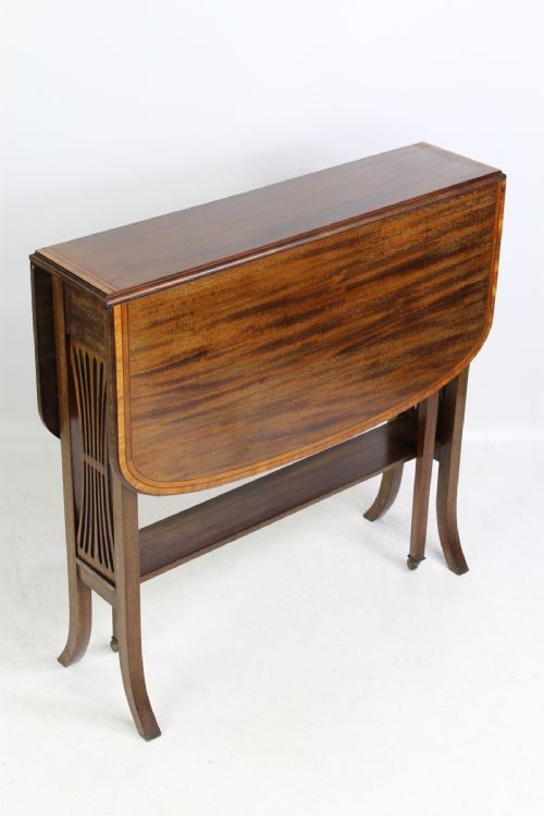fig 1. Edwardian Mahogany Inlaid Sutherland Table