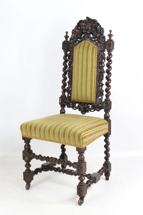 fig 1. Victorian Oak Gothic Revival Chair