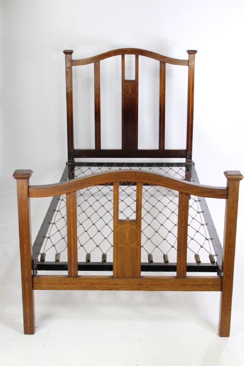 fig 2. Pair of Edwardian Mahogany & Inlaid Single Beds