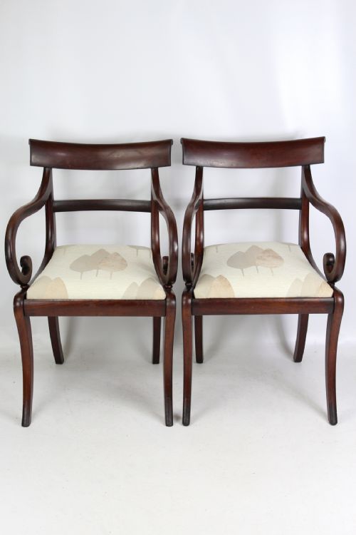 fig 1. Pair of Regency Mahogany Open Armchairs