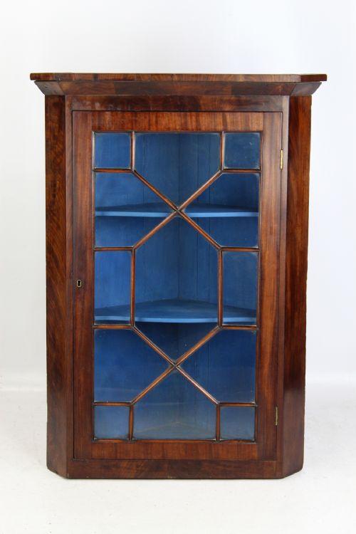Astragal Glazed Mahogany Corner Cabinet