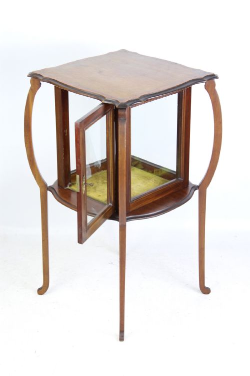 Edwardian Arts & Crafts Mahogany Bijouterie Display Cabinet