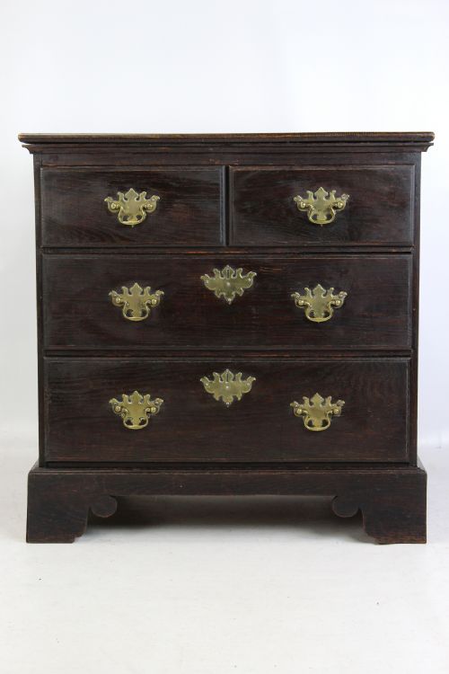 Small Edwardian Ebonised Oak Chest of Drawers