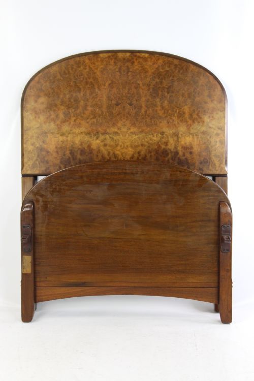 fig 2. Art Deco Burr Walnut Single Bed