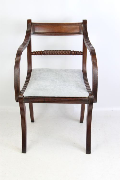 fig 1. Regency Mahogany Trafalgar Open Armchair