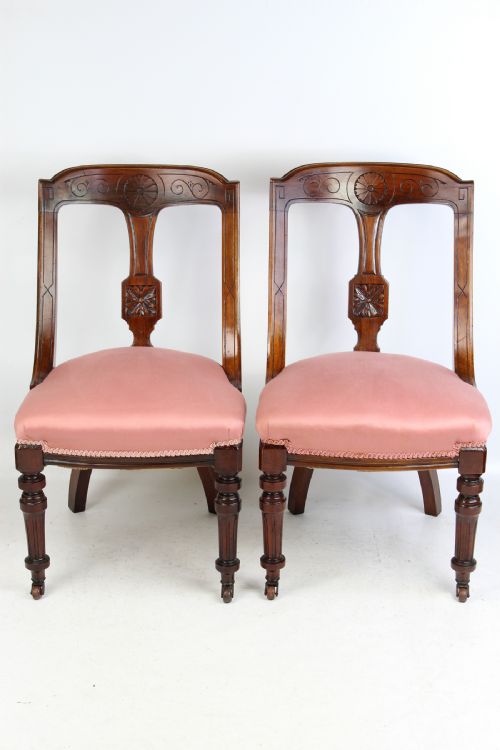 Pair of  Victorian Sling Back Chairs