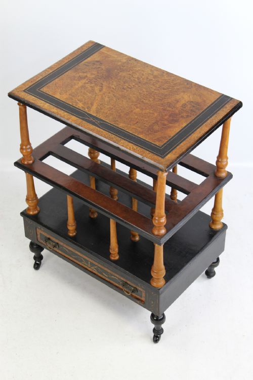 Victorian Ebonised Canterbury