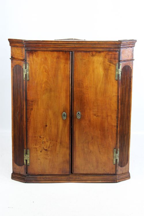 Georgian Fruitwood Corner Cupboard