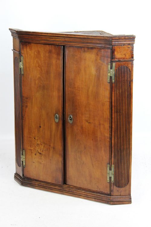 fig 1. Georgian Fruitwood Corner Cupboard