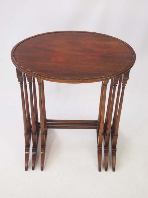 fig 1. Nest of 3 Victorian Mahogany Tables Attributed to Gillows