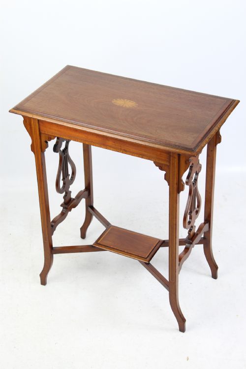 Small Edwardian Inlaid Mahogany Side Table