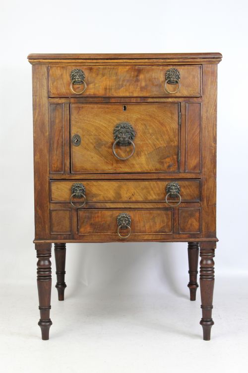 Georgian Mahogany Cabinet with Lion Mask Handles