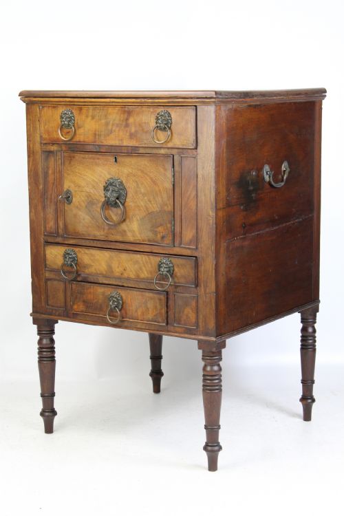 fig 1. Georgian Mahogany Cabinet with Lion Mask Handles
